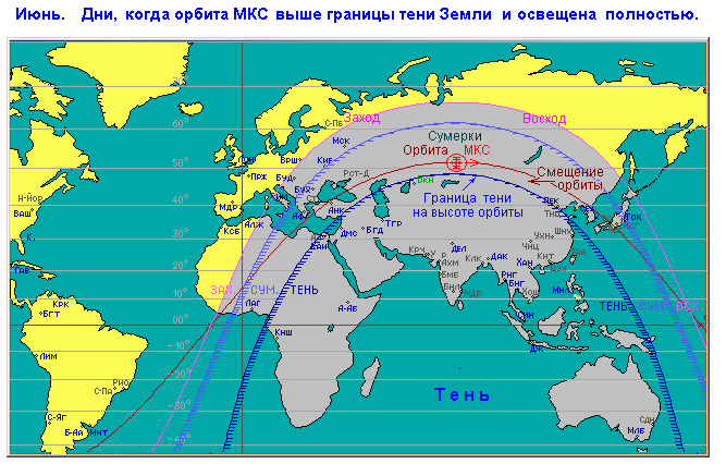 Карта движения мкс