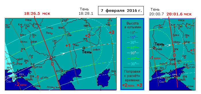 Карта пролета мкс