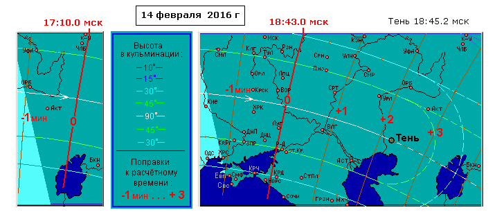 Карта пролета мкс